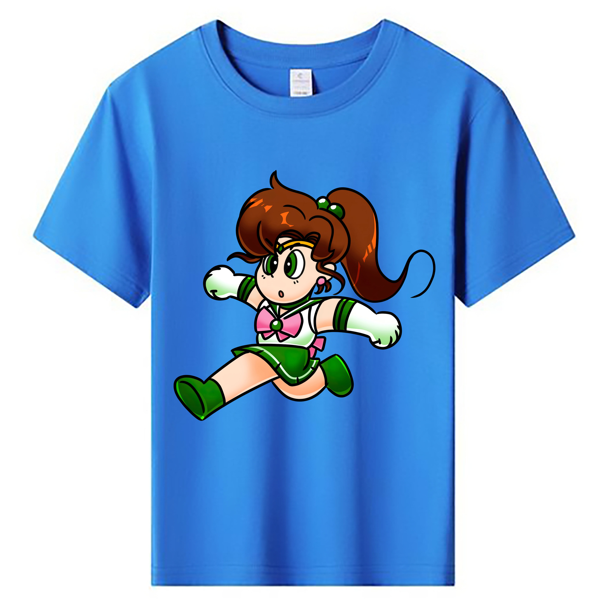 （画像用） 美少女戦士セーラームーン 木野 まこと きの まこと Sailor Moon Kino Makoto （セーラージュピター；Sailor Jupiter） 綿100％キッズTシャツ（フロントプリント）